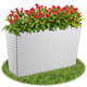 Doniczka ogrodowa z wkładem Kadax Rattan Biała 19x56 cm (5903699428771) - obraz 9