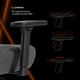 Геймерское игровое кресло с регулированной глубиной сидения GamePro GC760DG Dark Grey Fabric - изображение 18