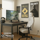 Геймерское игровое кресло с регулированной глубиной сидения GamePro GC760LG Light Grey Fabric - изображение 11