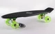 Скейт пенни борд Penny Fish Skateboards 405-7 со светящимися колесами Black-Green - изображение 1