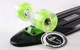 Скейт пенни борд Penny Fish Skateboards 405-7 со светящимися колесами Black-Green - изображение 3