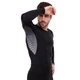 Спортивная компрессионная футболка мужская Zelart Lidong Fit 501-2 размер M (165-170 см) Black-Grey - изображение 4
