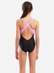 Детский сплошной купальник для девочки Arena Tales Swimsuit V Back 009085-590 128 см Черный с розовым (3468337622420) - изображение 2
