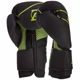 Перчатки для бокса кожаные на липучке Zelart 3149 Black-Neon Green 12 унций - изображение 2