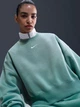 Свитшот на флисе оверсайз женский Nike W Nsw Phnx Flc Oos Crew DQ5761-017 L Мятный (0198484915450) - изображение 6