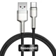 Дата кабель Baseus Cafule Metal Data USB Type-C 66W (2m) (CAKF0002) Black - зображення 1