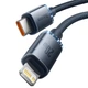 Дата кабель Baseus Crystal Shine Series Type-C to Lightning 20W (1.2m) (CAJY00020) Black - изображение 3