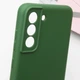 Чохол TPU GETMAN Liquid Silk Full Camera для Samsung Galaxy S21 FE Зелений / Dark green - зображення 5