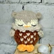 Мягкая игрушка ручной работы вязаная амигуруми Hand Made Сова Сплюшка 12 см Коричневая 202-65-2 - изображение 1