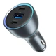 Автомобильное зарядное устройство 130W (2хType-C+USB) Proove Super Charge metal gray | Зарядка в прикуриватель 512630092 NS-FF - изображение 3