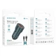 Автомобільний зарядний пристрій Borofone BZ19A Wisdom, QC3.0, 18W, кабель USB to MicroUSB, Сапфірово-синій - зображення 2