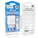 Мережевий зарядний пристрій Hoco C72Q Glorious, QC3.0, кабель MicroUSB, White - зображення 3