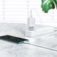 Мережевий зарядний пристрій Hoco C72Q Glorious, QC3.0, кабель MicroUSB, White - зображення 4