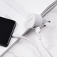 Мережевий зарядний пристрій Borofone BA23A, 2 USB, 2.4А, білий, кабель USB to Type-C - зображення 5