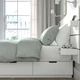 Каркас ліжка з контейнером ІКЕА NORDLI 140х200 см Білий (s09241420) - изображение 4