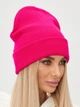 Вязаная шапка бини Лопата NEW One-size Малиновый - изображение 3