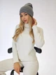 Вязаная шапка бини Лопата NEW One-size Серый - изображение 10
