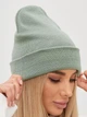 Вязаная шапка бини Лопата NEW One-size Фисташковый - изображение 4