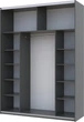 Шкаф-купе Doros G-Caiser 1 ДСП / 1 зеркало 180х60х240 см Графит/Графит (42005088) - изображение 2