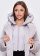 Пуховое пальто с Поясом 88-1573KD Серый L - изображение 3