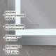 Дзеркало 80x80 см Антизапотівне LED Touch Сенсор Діммером Фасадним підсвічуванням Mixxus Warm MR02-80x80 Скло 5 мм з Срібною Амальгамою Алюмінієвий Каркас Годинник Товщина 3 см (MI6934) - изображение 5