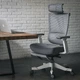 Крісло Mealux S6 Air Fabric Grey White (арт. HF-S6 F/GW) - зображення 2