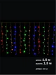 Гирлянда светодиодная Занавес на окно Мульти 1,5*1,5 м. 160 LED от сети прозрачный провод - изображение 8