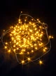 Светодиодная гирлянда нить на елку Желтая 21 м300 LED от сети черный провод - изображение 1