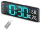 Часы Deepfox DS-6629 LED цифровые электронные настенные/настольные Будильник Дата Температура 32х10,5см синий - изображение 15