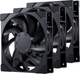 Zestaw wentylatorów Phanteks M25G2-140 (3 Pack) Black (PH-F140M25_G2_BBK01_3P) - obraz 1
