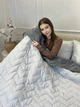 Одеяло полуторное двустороннее летнее из холофайбера Leri Max 21538 150х210 см графитовое - изображение 6