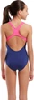 Купальник слитный для девочек Arena Logo Swimsuit Swim Pro (UPF 50+) 140 см Темно-синий,розовый (010287-590-140) - изображение 6
