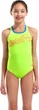 Купальник слитный для девочек Arena Logo Swimsuit Swim Pro (UPF 50+) 128 см Салатово-голубой (010287-880-128) - изображение 5