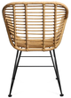 Krzesło plecione natyralne HOMLA 994825 JARDIN 57 x 62 x 81 cm (5902869994825) - obraz 4