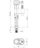 Арматура наполняющая Koer KT-0104-1/2" с нижним подключением и пластиковой резьбой 1/2" (KR5 - изображение 2