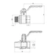 Кран шаровой Thermo Alliance Standart 1" 1/2 ВН для воды (рычаг) SD605NW40PN40 - изображение 2