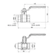 Кран шаровой Thermo Alliance Standart 1" 1/2 ВР для воды (рычаг) SD600NW40PN40 - изображение 2