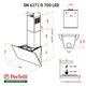 Вытяжка декоративная наклонная Perfelli DN 6272 D 700 BL LED - изображение 2