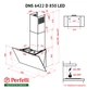 Белая наклонная кухонная вытяжка Perfelli DNS 6422 D 850 WH LED, сенсорная настенная декоративная, 60 см - изображение 5