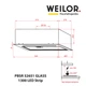 Белая полновстраиваемая сенсорная мощная кухонная вытяжка WEILOR PBSR 52651 GLASS WH 1300 LED Strip, 55 см - изображение 3