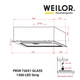 Черная полновстраиваемая сенсорная мощная кухонная вытяжка WEILOR PBSR 72651 GLASS BL 1300 LED Strip, 75 см - изображение 2