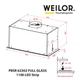 Черная сенсорная мощная полновстраиваемая кухонная вытяжка WEILOR PBSR 62302 FULL GLASS FBL 1100 LED Strip - изображение 2
