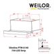 Выдвижная телескопическая кухонная вытяжка WEILOR Slimline PTM 6140 SS 750 LED Strip, нержавеющая сталь 60 см - изображение 2