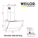 Черная сенсорная декоративная наклонная кухонная вытяжка WEILOR PDS 6230 BL 1000 LED Strip, шириной 60 см - изображение 3