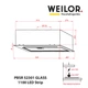 Черная полновстраиваемая сенсорная мощная кухонная вытяжка WEILOR PBSR 52301 GLASS BL 1100 LED Strip, 55 см - изображение 2