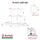 Черная мощная Т-образная кухонная вытяжка Perfelli TS 6635 I/BL 1000 LED, настенная декоративная, 60 см - изображение 10