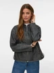 Куртка демисезонная из искусственной кожи короткая женская Vero Moda 10335442 M Asphalt (5715724257641) - изображение 1