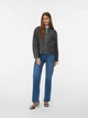 Куртка демисезонная из искусственной кожи короткая женская Vero Moda 10335442 M Asphalt (5715724257641) - изображение 4