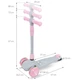 Самокат 3-колесный 2 в 1 Kidwell Jax Gray/Pink (Hubajax03A0) Серый с розовым - изображение 6