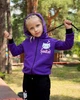 Утеплений костюм для дівчинки (Zip-худі та штани) з малюнком Носи своє 122 Фіолетовий (p-8523-94880) - изображение 5